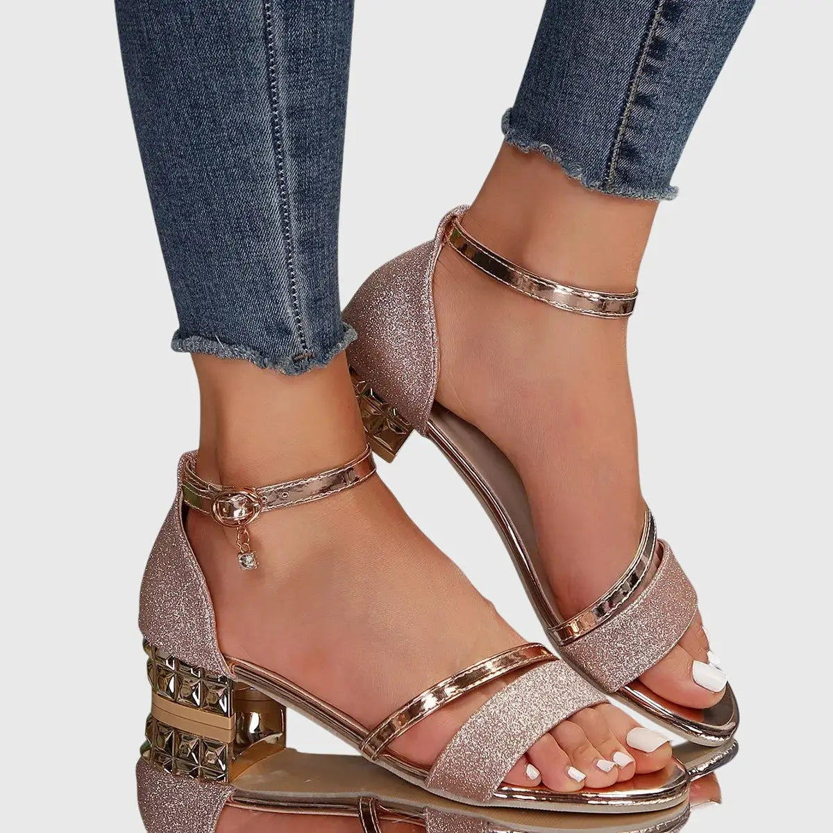 Heelharmony — Leather Heeled Sandals With Comfortable Orthopedic Summer Design