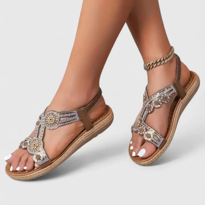 Opentoe — Leather Sandals With Comfortable Open-Toe Summer Design Brown