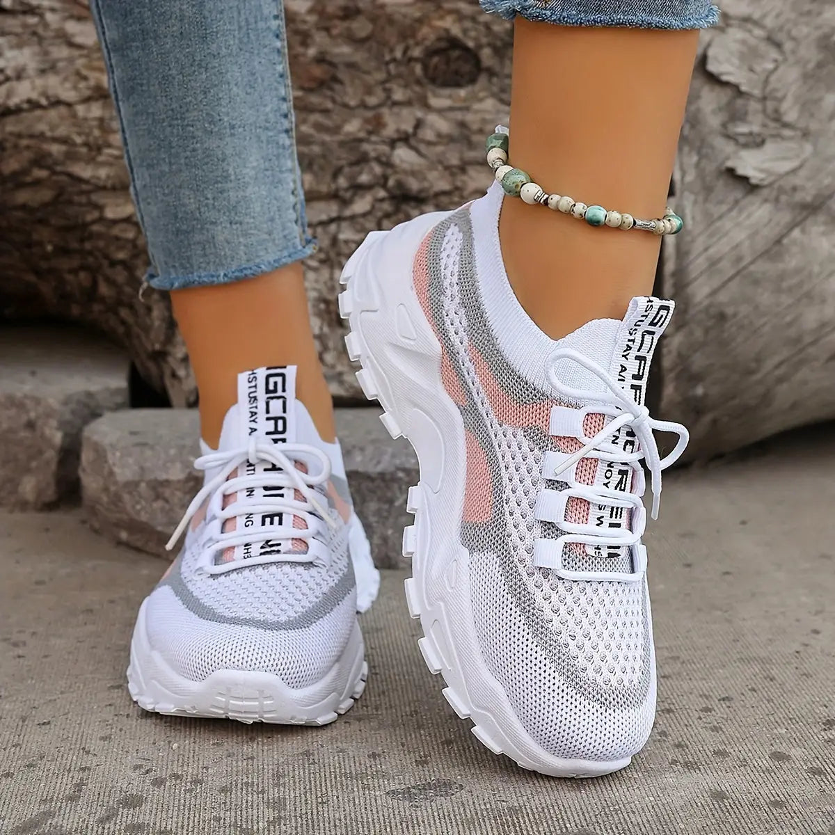 Breathestyle — Lightweight Breathable Sneakers With Stylish Comfortable Walking Design Pink