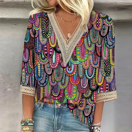 Maroon — Lightweight Chiffon Blouse With Elegant Flowing Summer Style Maroon