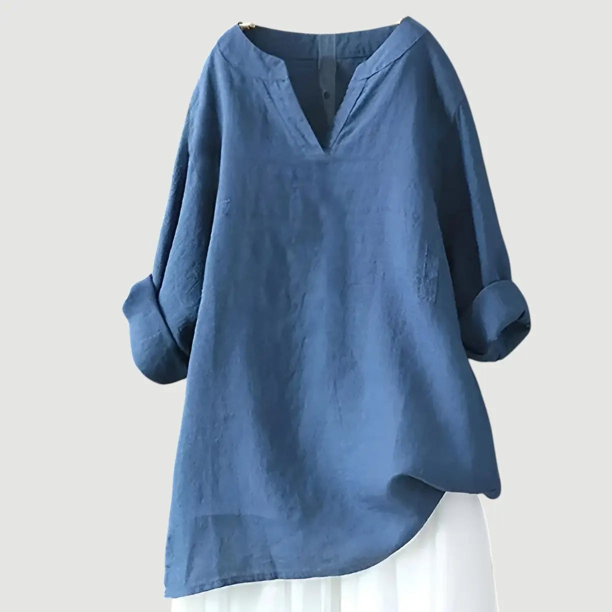 Harlow — Lightweight Cotton Blend Tank Top For Relaxed Breezy Going Out Style Blue