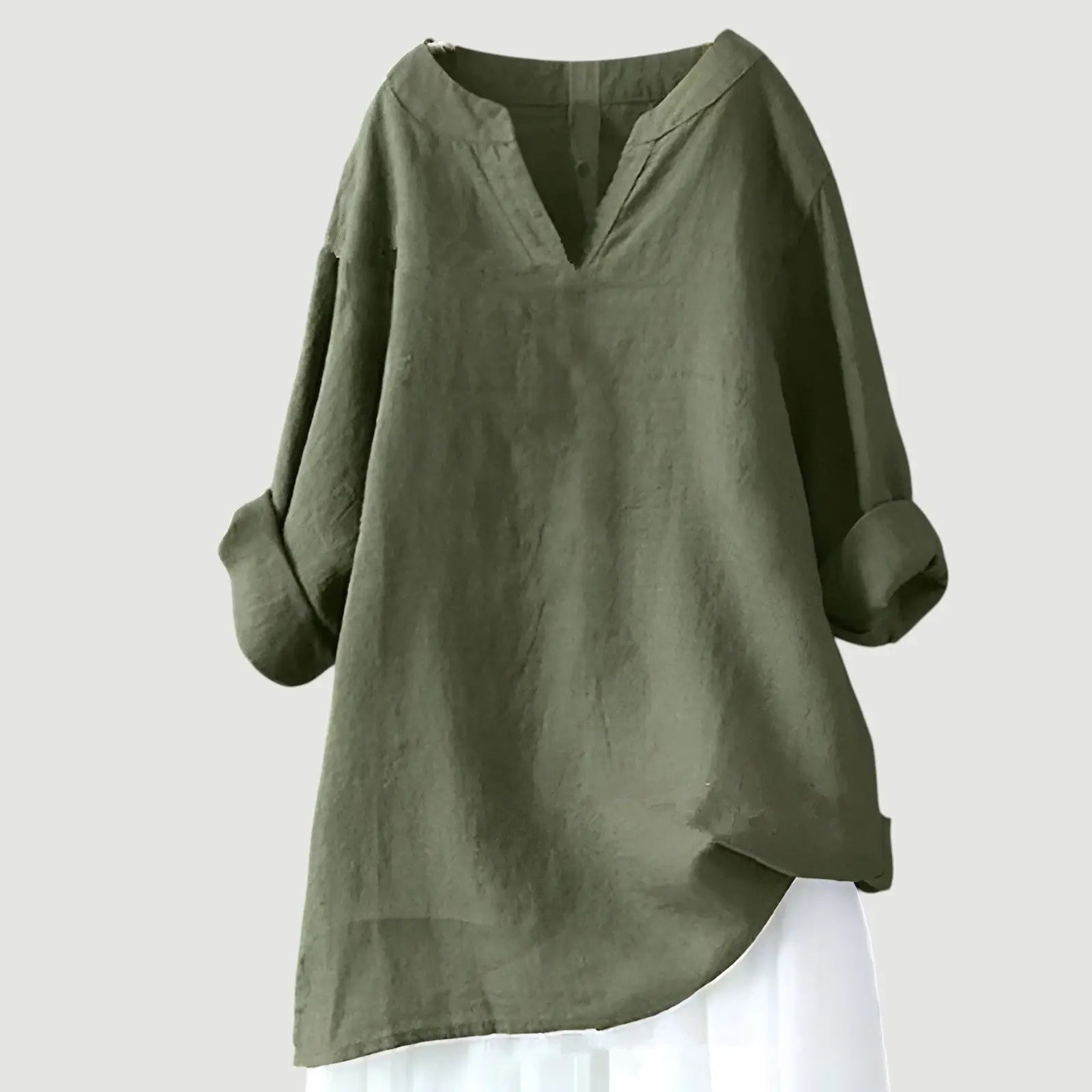 Harlow — Lightweight Cotton Blend Tank Top For Relaxed Breezy Going Out Style Green