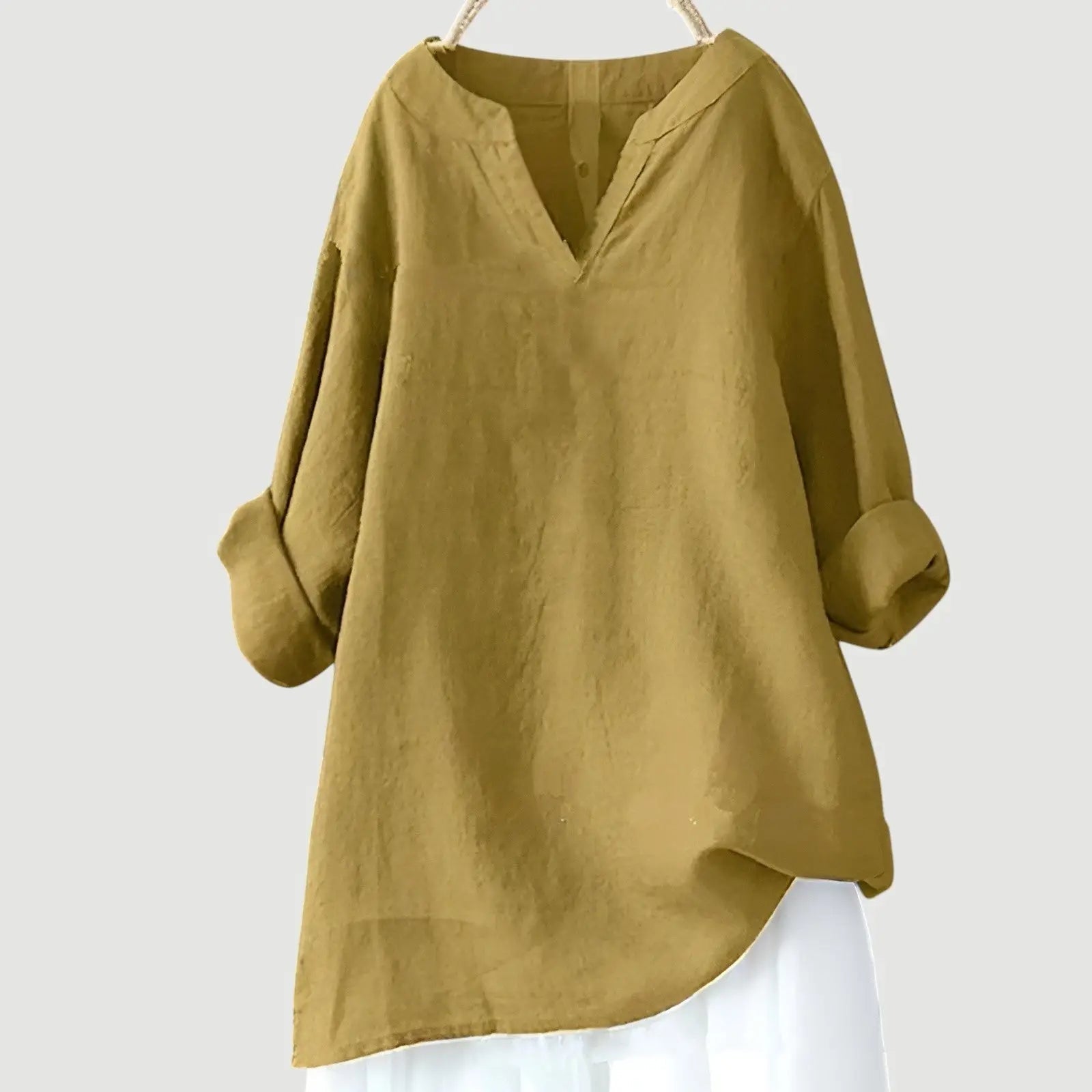 Harlow — Lightweight Cotton Blend Tank Top For Relaxed Breezy Going Out Style Yellow