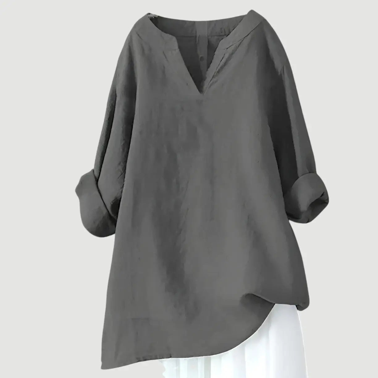 Harlow — Lightweight Cotton Blend Tank Top For Relaxed Breezy Going Out Style Grey