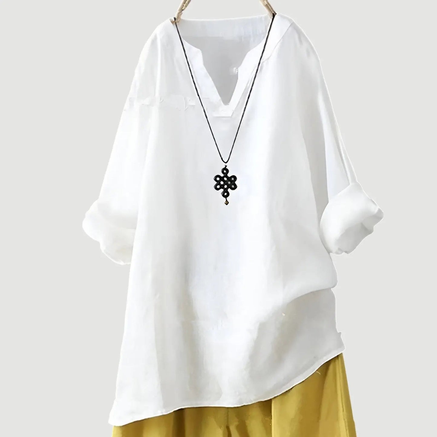 Harlow — Lightweight Cotton Blend Tank Top For Relaxed Breezy Going Out Style White