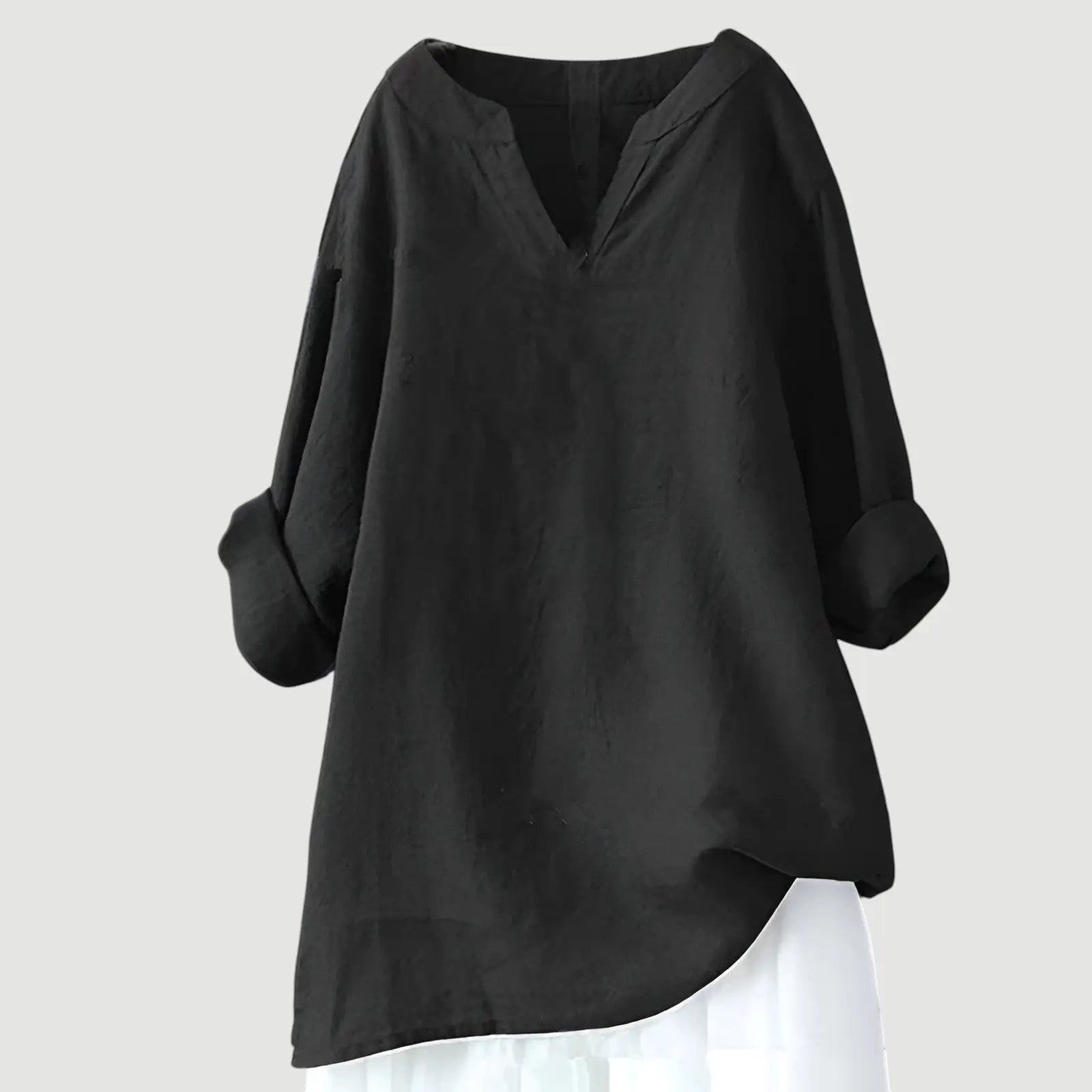Harlow — Lightweight Cotton Blend Tank Top For Relaxed Breezy Going Out Style Black