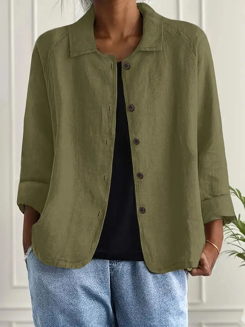 Arielle — Lightweight Cotton Blend Tank Top With Relaxed Casual Summer Style Olive