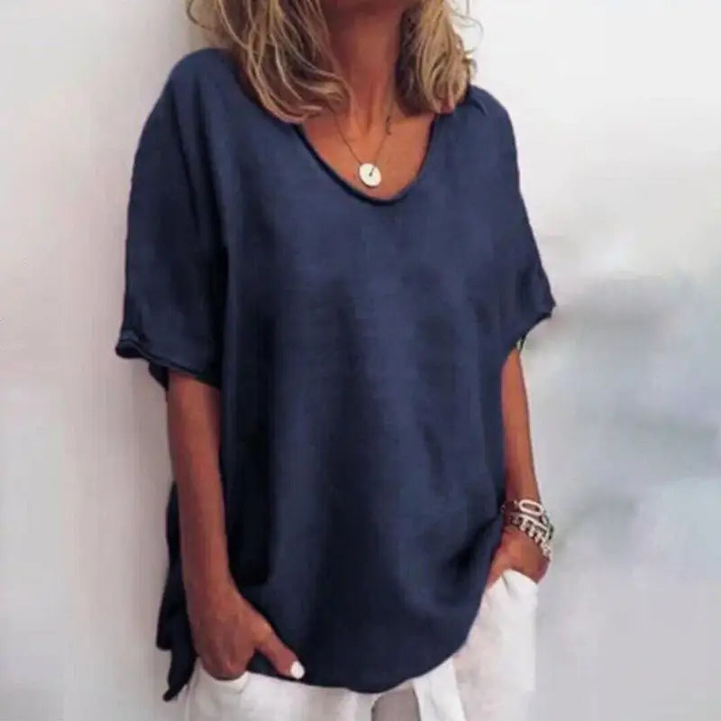 Marguerite — Lightweight Cotton Blouse With Flowy Relaxed Summer Fit