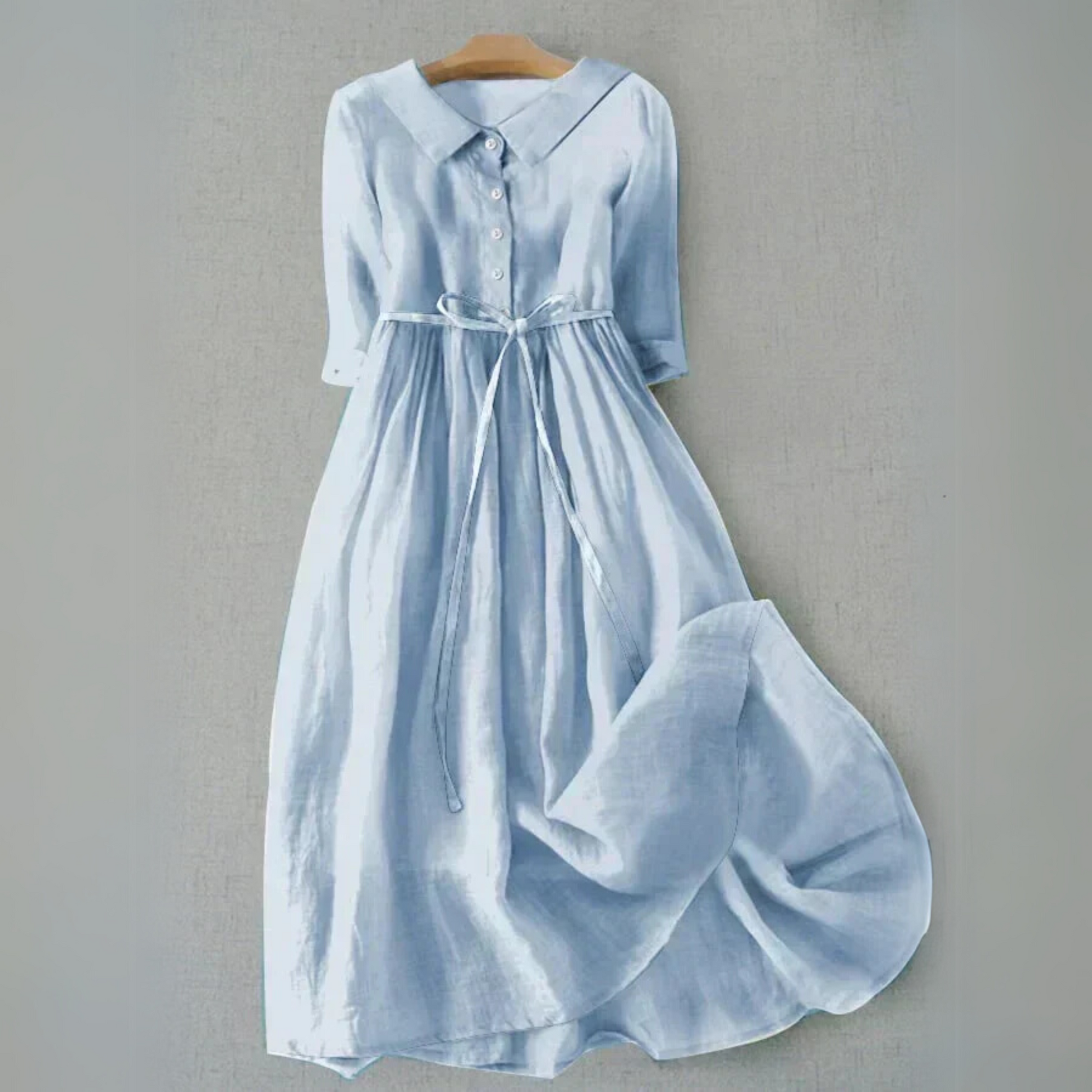 Sienna — Lightweight Cotton Summer Dress For Effortless Warm-Weather Style Blue