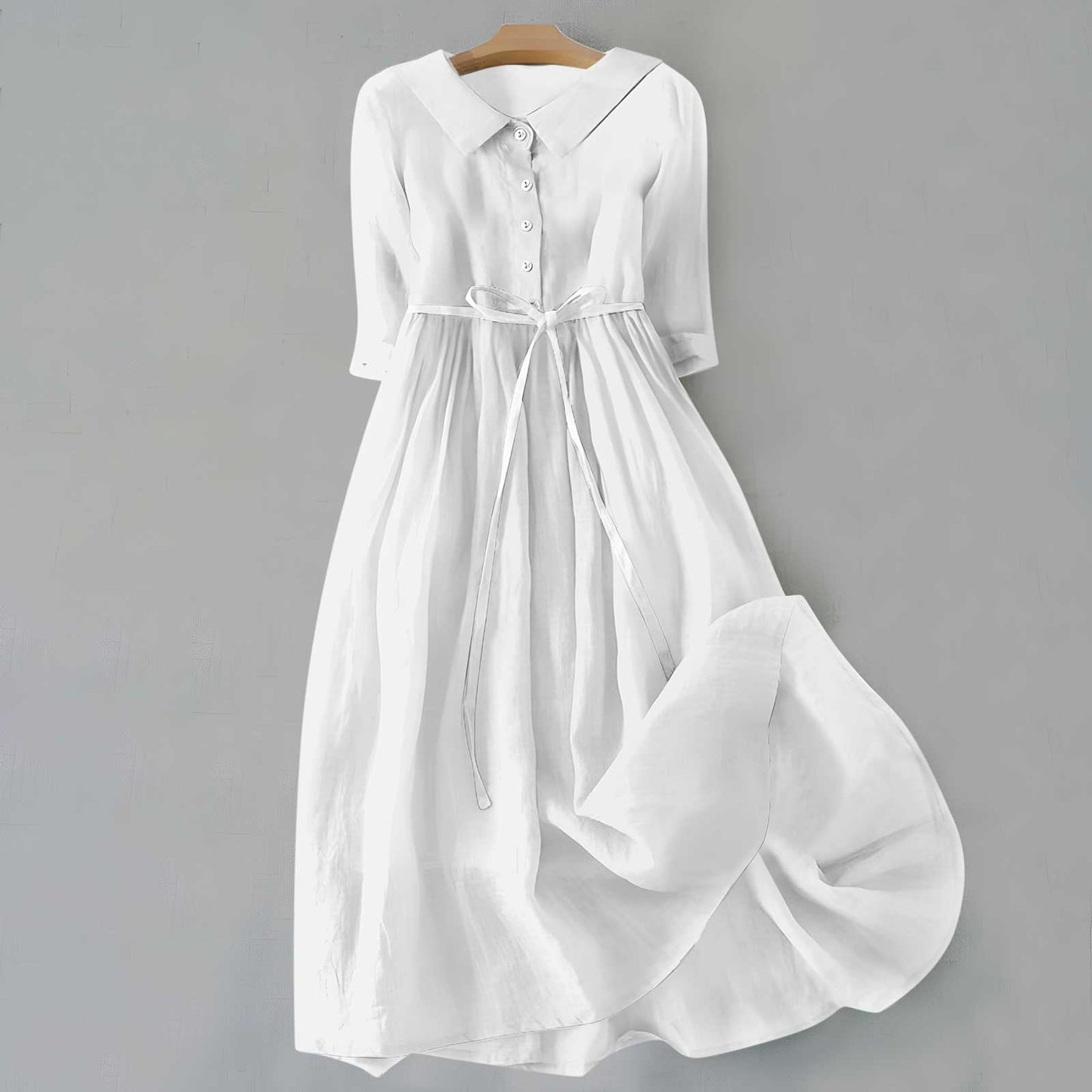 Sienna — Lightweight Cotton Summer Dress For Effortless Warm-Weather Style White