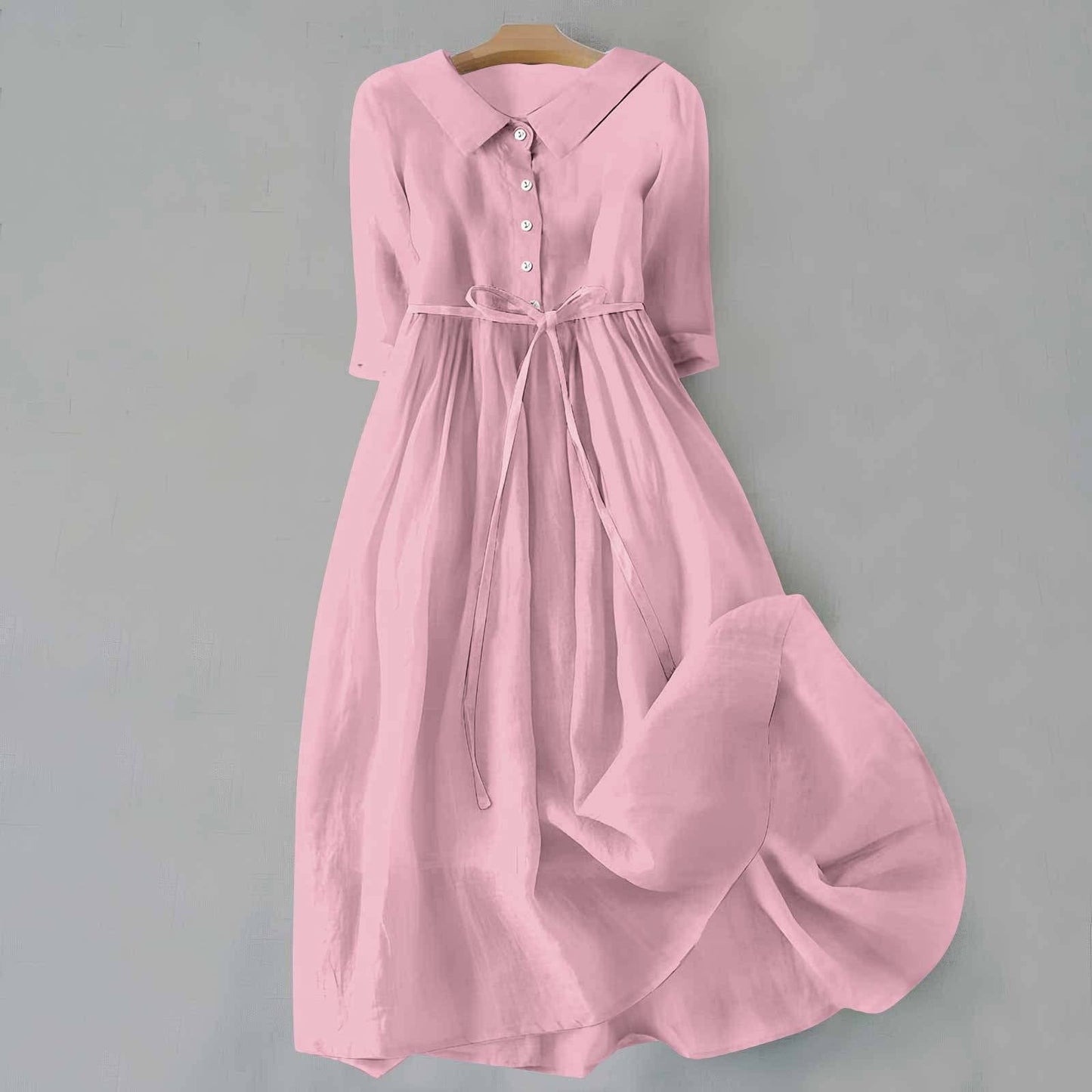 Sienna — Lightweight Cotton Summer Dress For Effortless Warm-Weather Style Pink