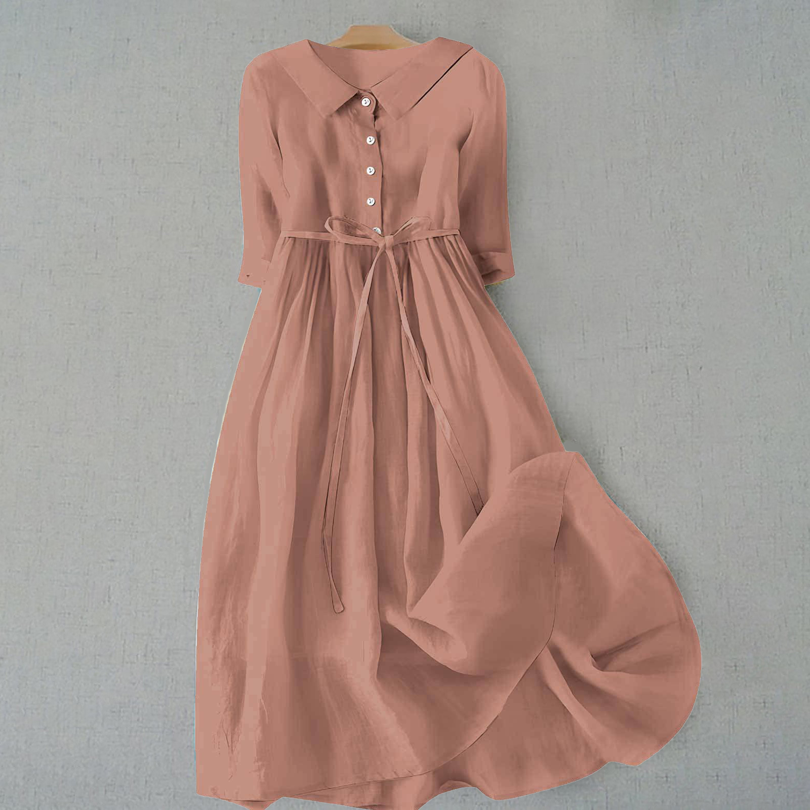 Sienna — Lightweight Cotton Summer Dress For Effortless Warm-Weather Style Light Brown