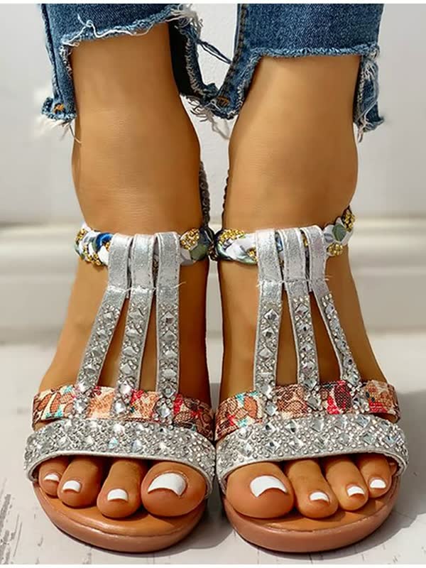 Goldie — Lightweight Elastic Strap Wedge Sandals With Stylish Comfortable Design
