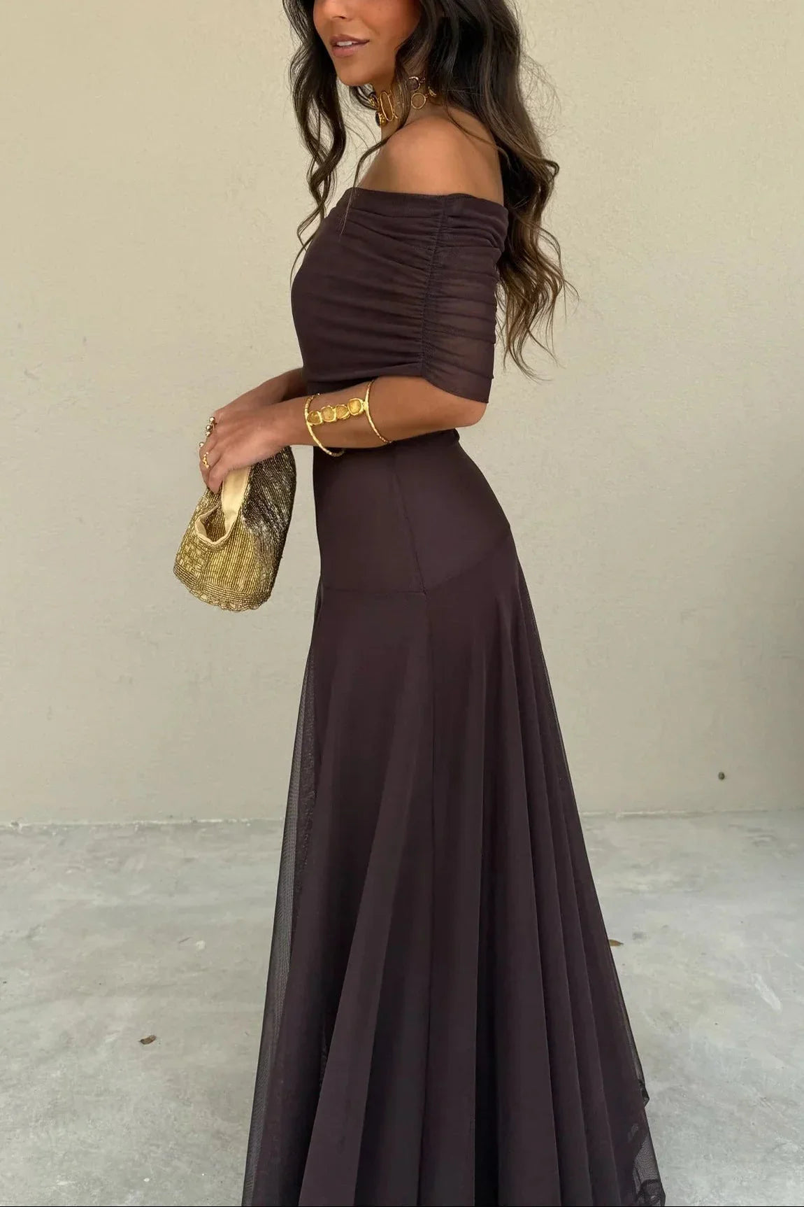 Florentine — Pleated Maxi Dress With Flowing Asymmetrical Summer Style