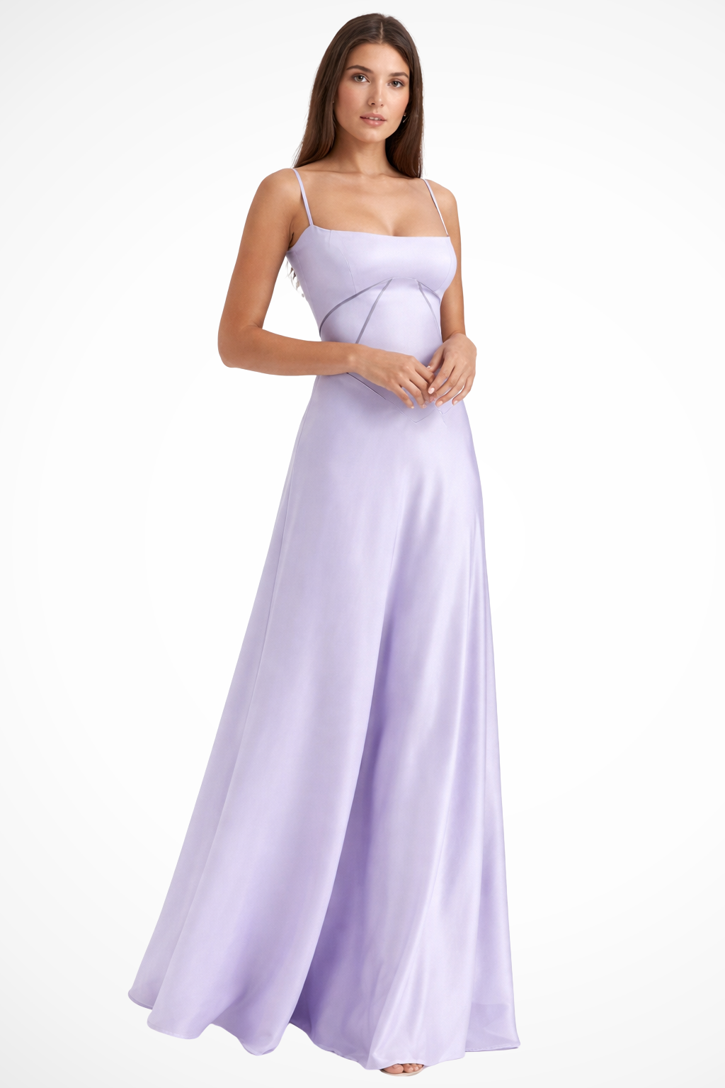 Satincorset — Satin Corset Maxi Dress With Structured Elegant Evening Gown Design Purple