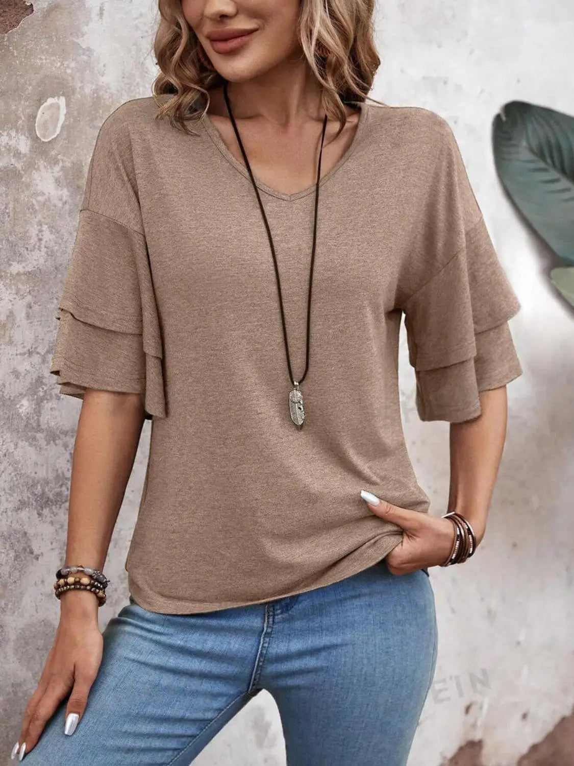 Marisela — Sheer White Blouse With Elegant Half Sleeve Summer Style