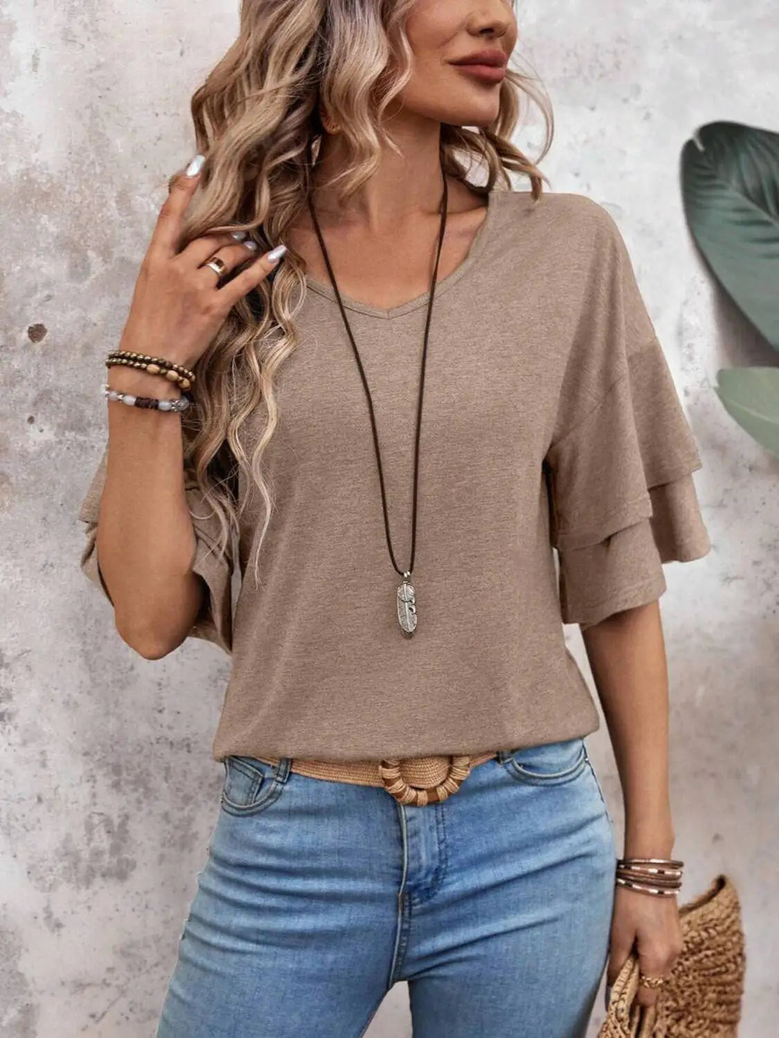 Marisela — Sheer White Blouse With Elegant Half Sleeve Summer Style