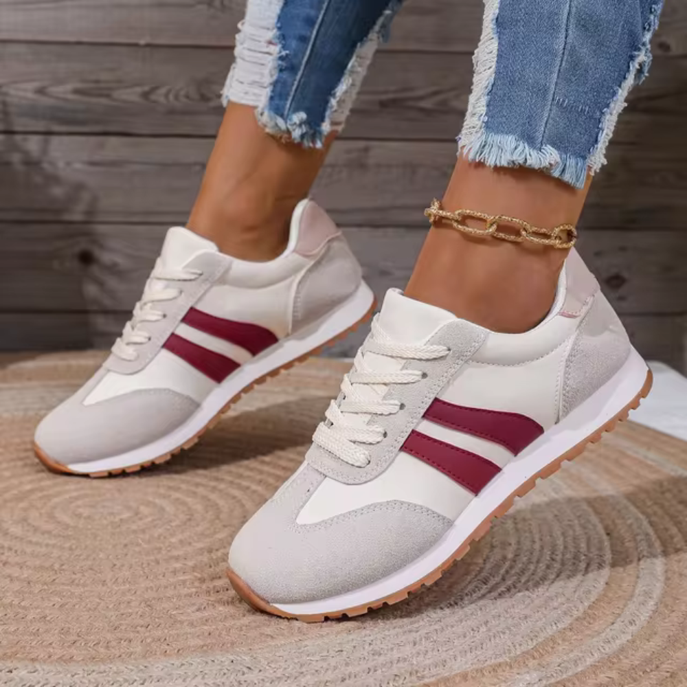 Softstride — Soft Leather Slip-On Sneakers With Lightweight Stylish Casual Design Red