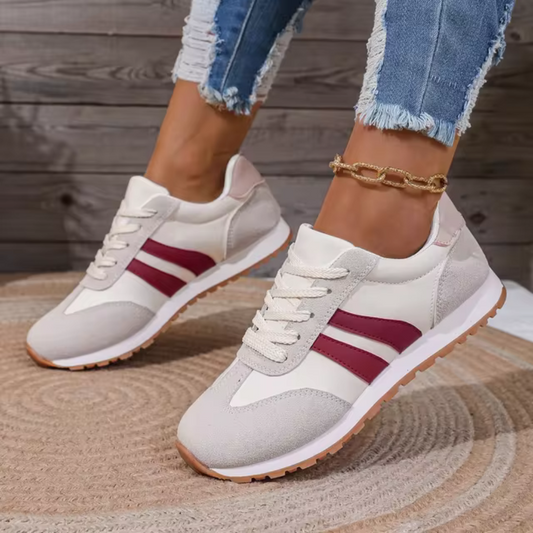 Softstride — Soft Leather Slip-On Sneakers With Lightweight Stylish Casual Design Red