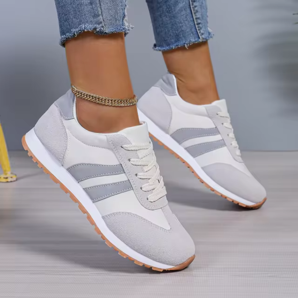 Softstride — Soft Leather Slip-On Sneakers With Lightweight Stylish Casual Design Grey