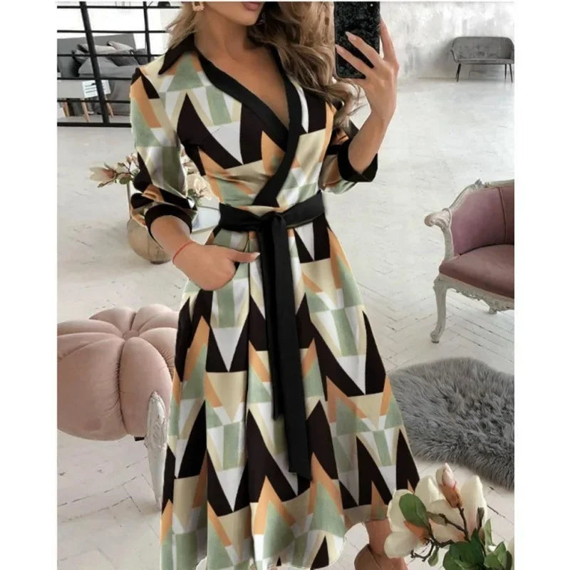 Harriet — Structured Blazer Dress With Elegant Tailored Belted Design Dots