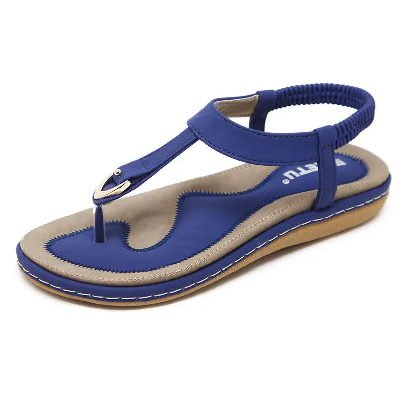 Archway — Synthetic Arch Support Sandals With Elegant Comfortable Flat Design Blue