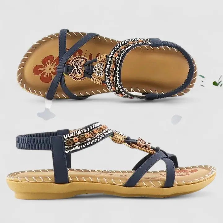 Orthoslip — Synthetic Orthopedic Sandals With Comfortable Slip-On Supportive Design Cobalt Blue