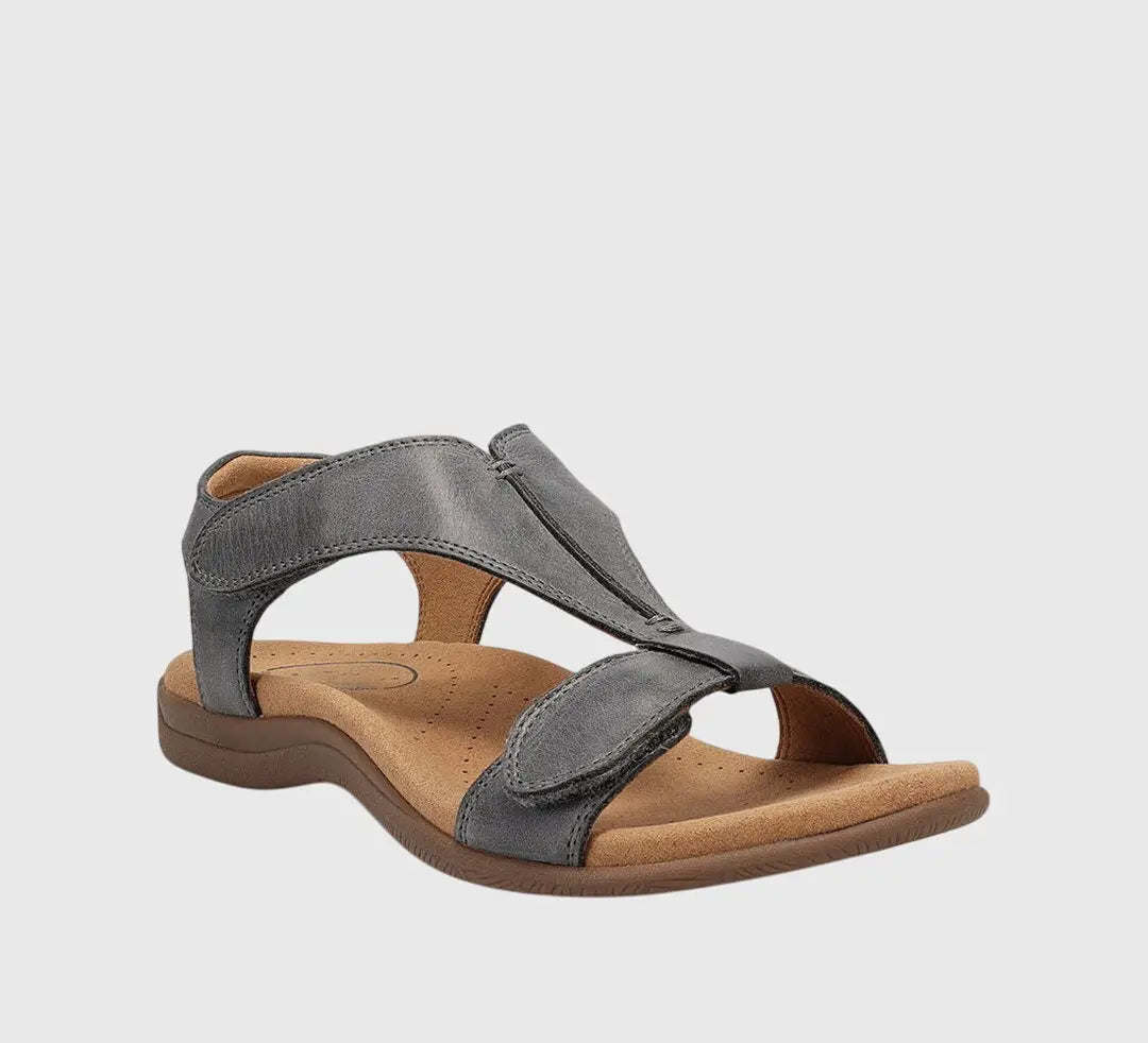 Orthocasual — Synthetic Orthopedic Sandals With Comfortable Supportive Casual Design Grey
