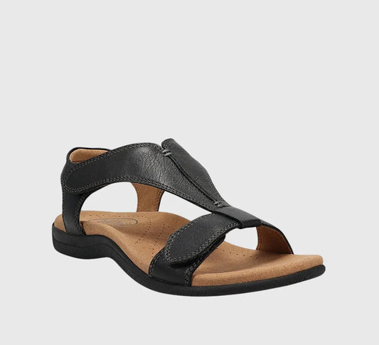 Orthocasual — Synthetic Orthopedic Sandals With Comfortable Supportive Casual Design Black