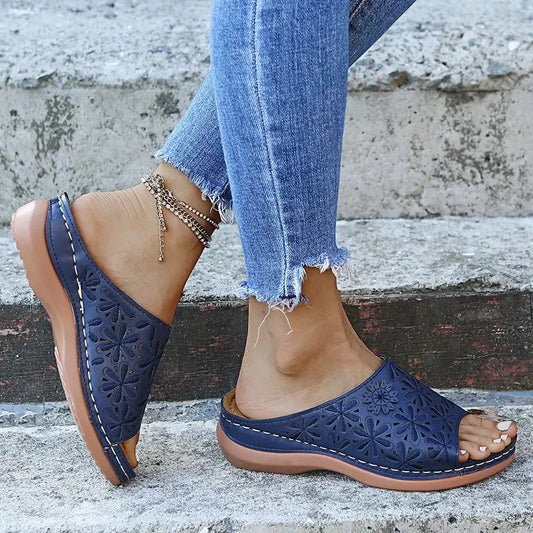 Heritage — Vintage Cushioned Sandals With Orthopedic Comfort Walking Design