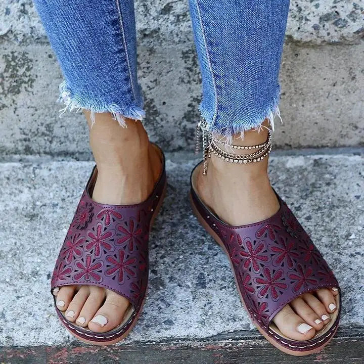 Heritage — Vintage Cushioned Sandals With Orthopedic Comfort Walking Design
