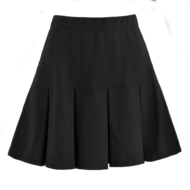 Ottilie — Woven Midi Skirt With Elegant Pleated Design And Flowing Silhouette Black