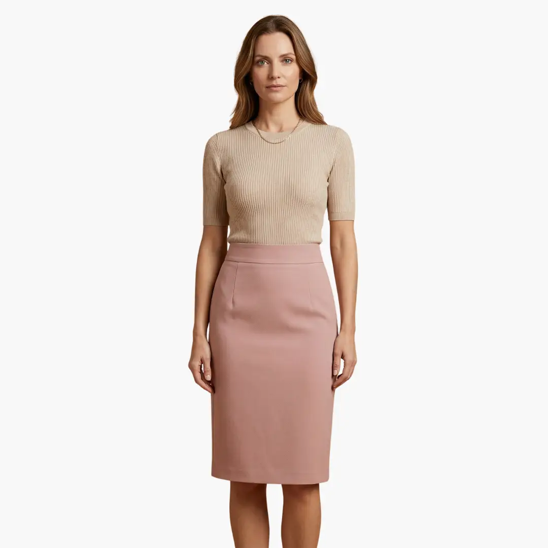 Marisol — Woven Midi Skirt With Flared Hemline Pockets Comfortable Casual Style