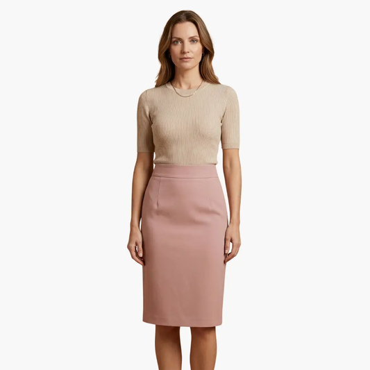 Marisol — Woven Midi Skirt With Flared Hemline Pockets Comfortable Casual Style