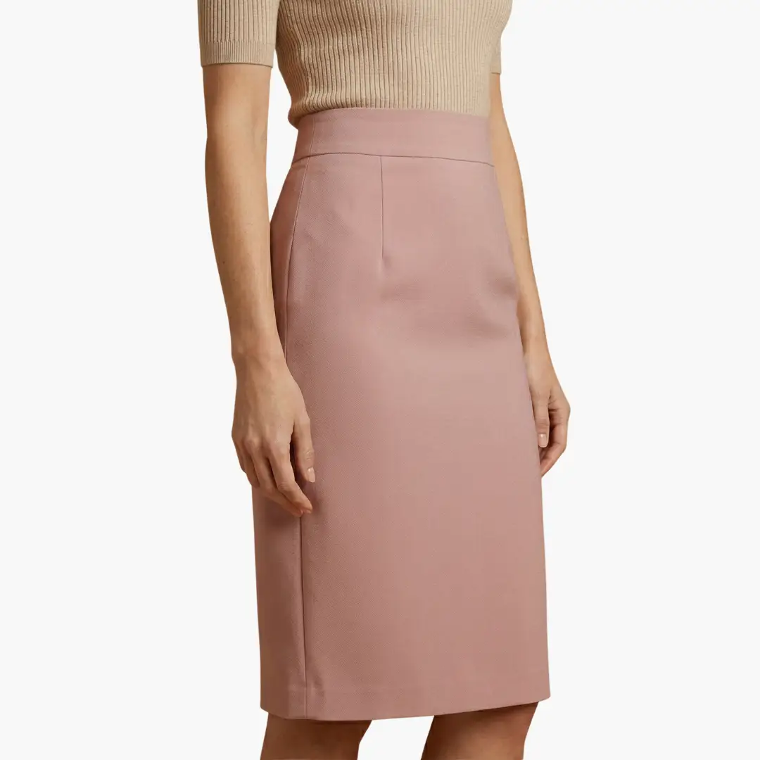 Marisol — Woven Midi Skirt With Flared Hemline Pockets Comfortable Casual Style