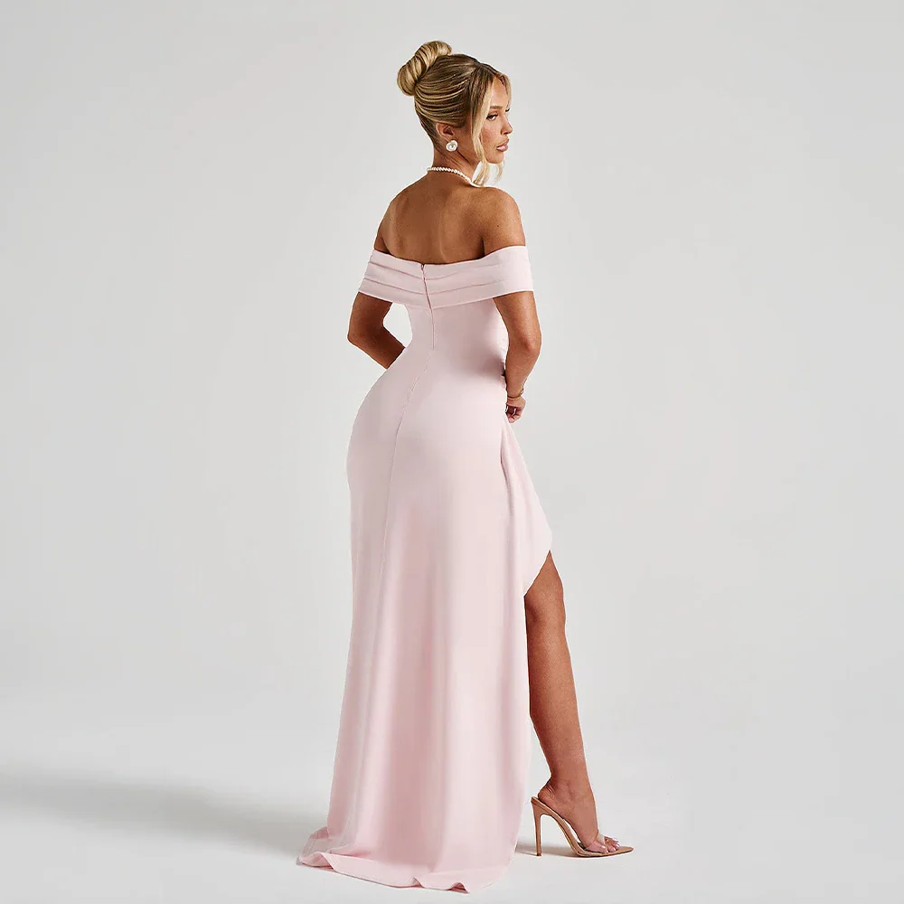 Josephine — Elegant Off-Shoulder Maxi Dress With High Side Slit