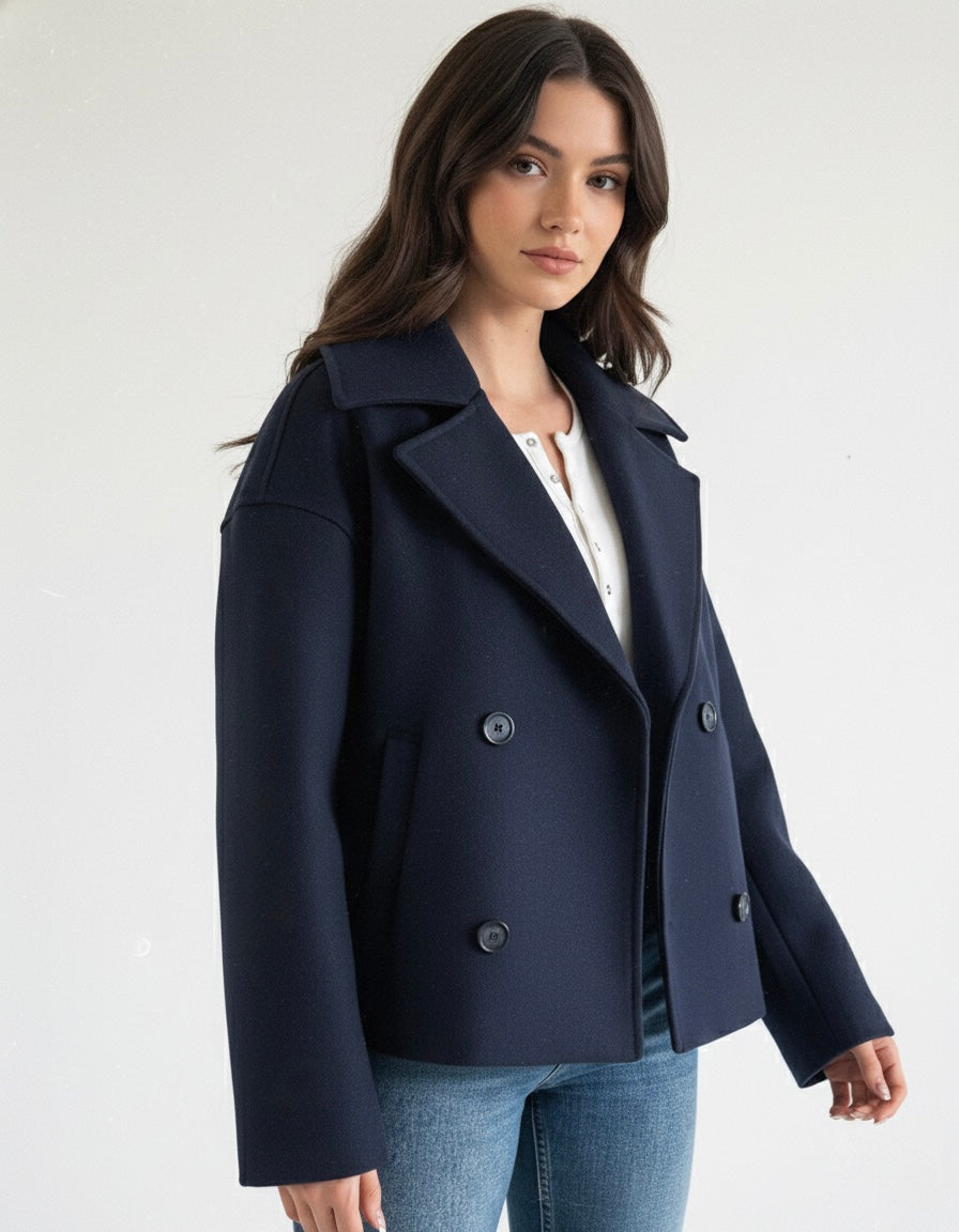 Blend Double-Breasted Trench Coat | Maya