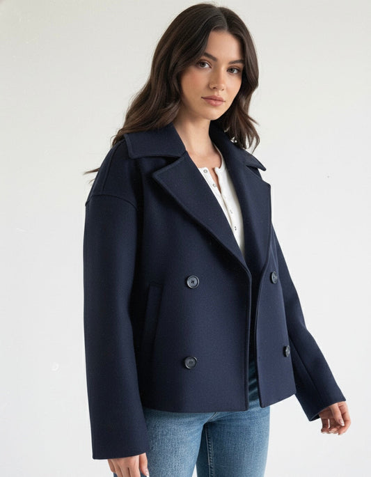 Blend Double-Breasted Trench Coat | Maya