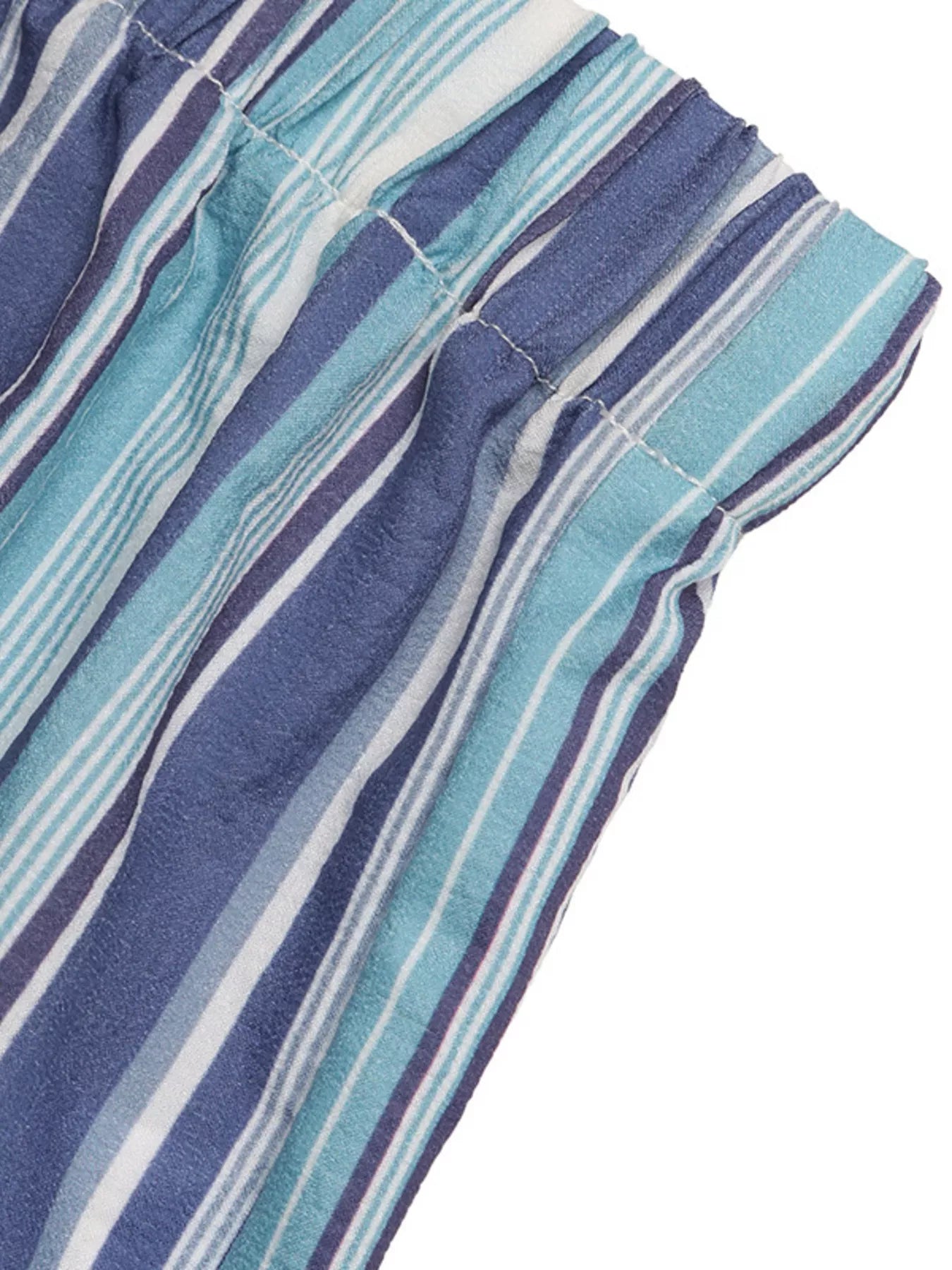 Striped Wide-Leg Pants (Midnight Blue)