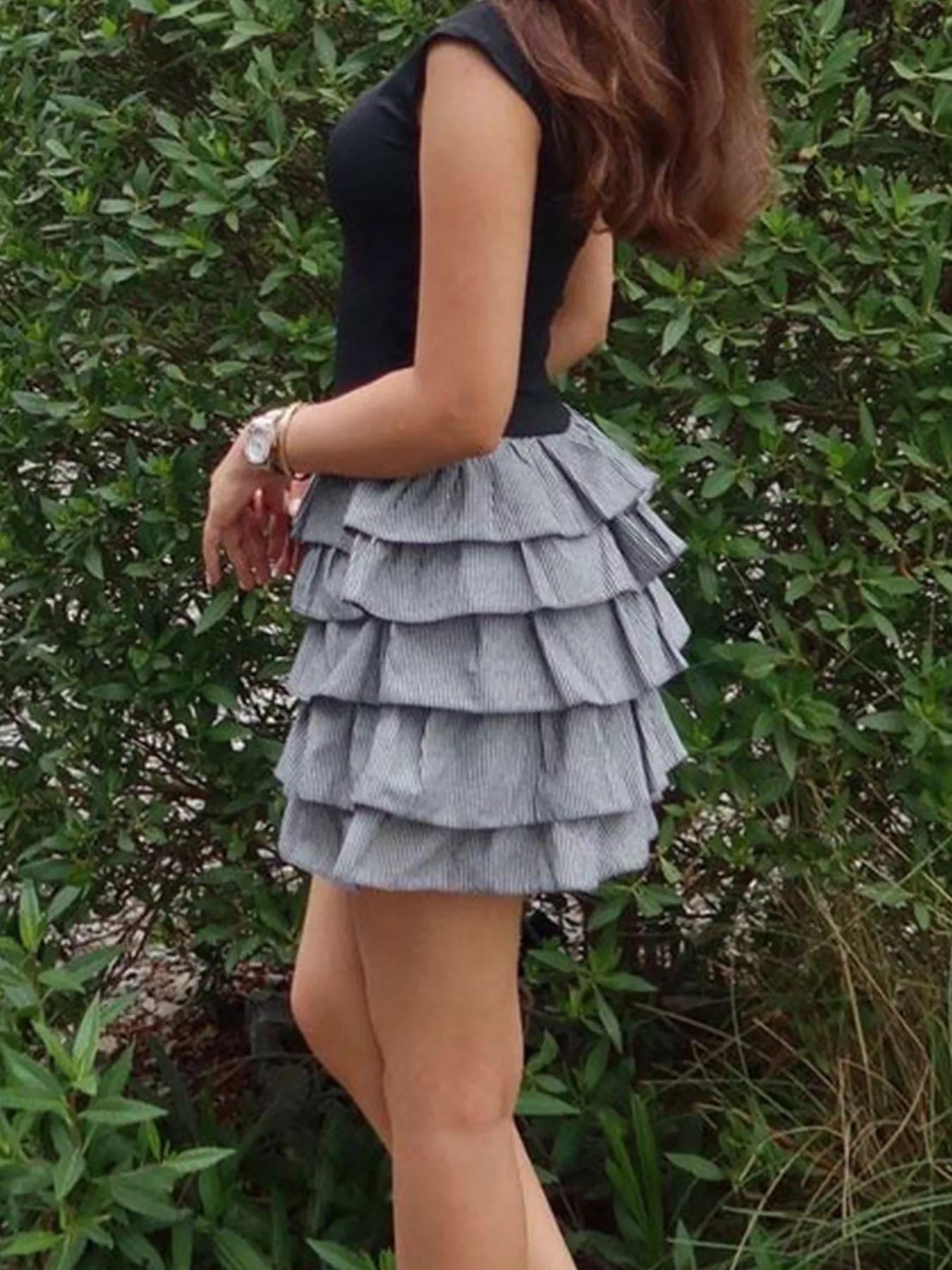 Ruffle Mini Dress Layered