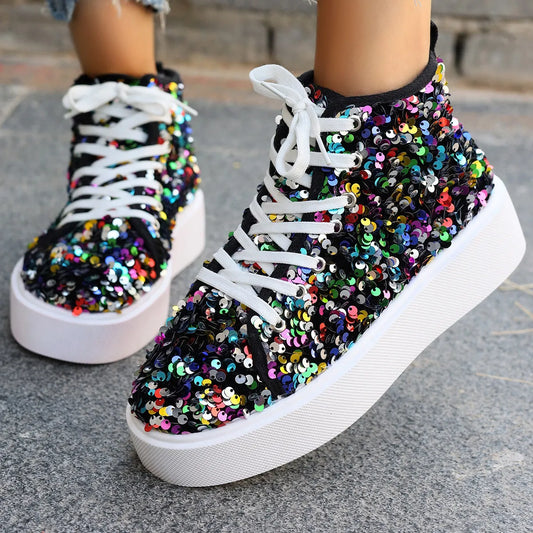 BlingStep Round Toe Sneakers