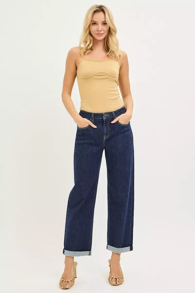 Slouchy Cropped Boyfriend Jeans