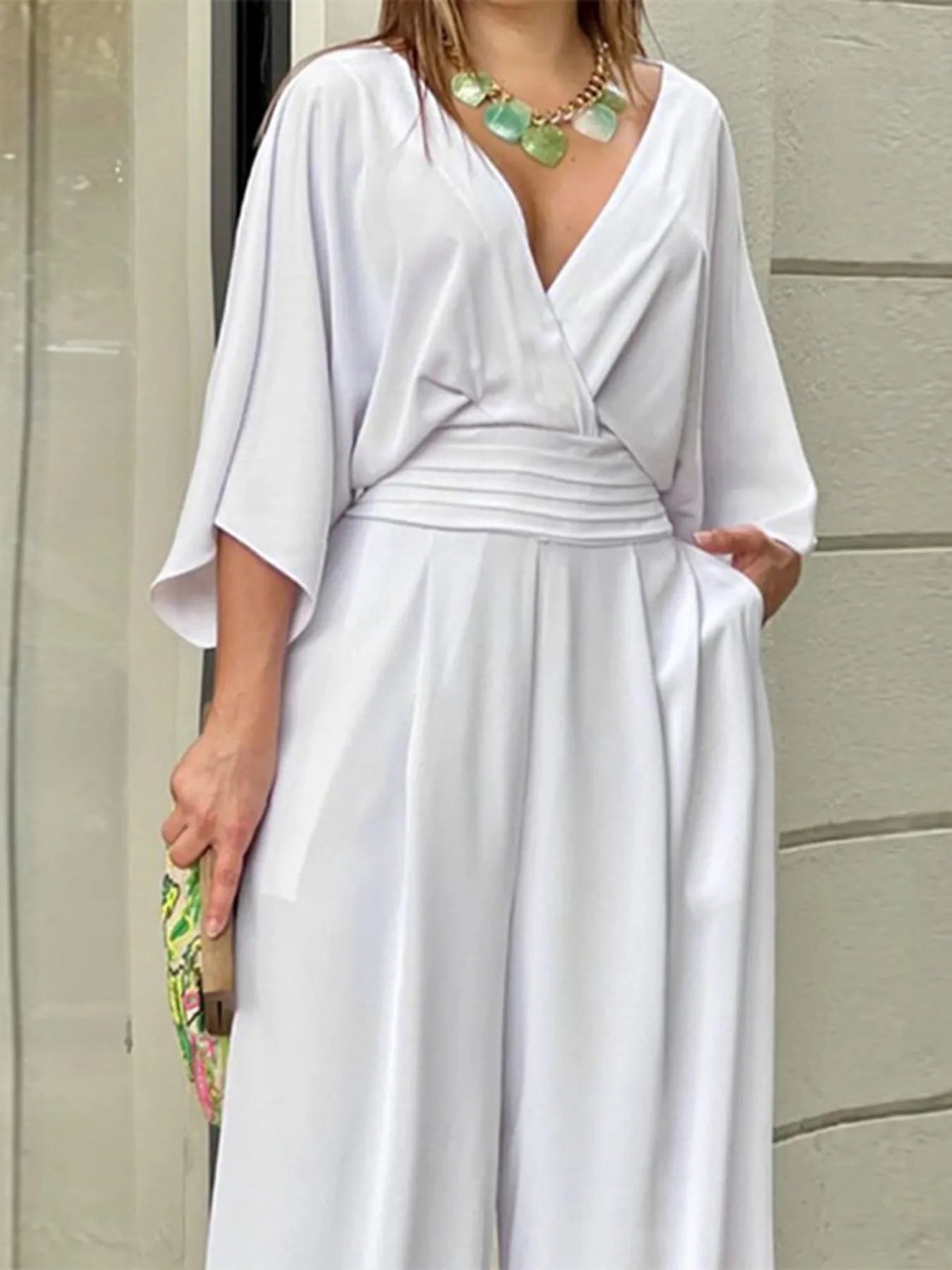 Glamour Flow Kimono Wrap Jumpsuit
