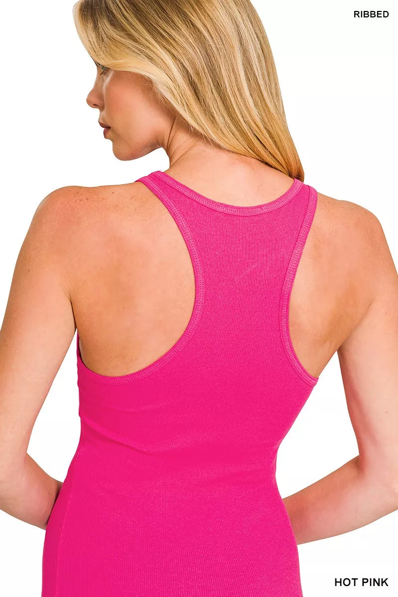 American Flag Tank Top Hot Pink