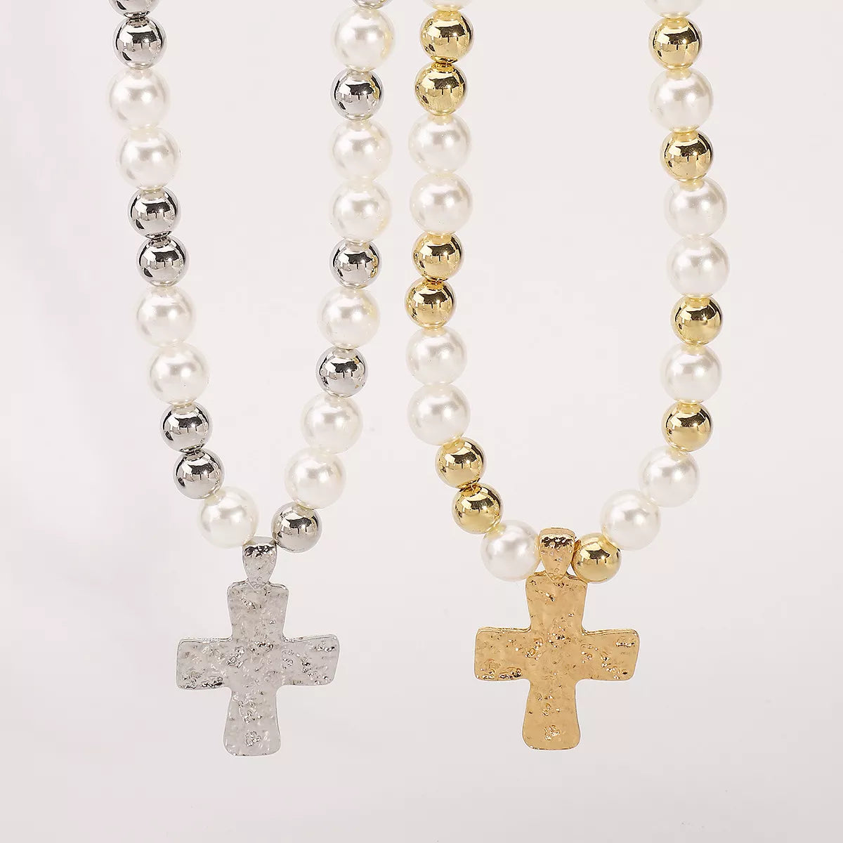 Elegant Pearl & Cross Pendant Necklace – Timeless Women’s Jewelry for Everyday & Special Occasions