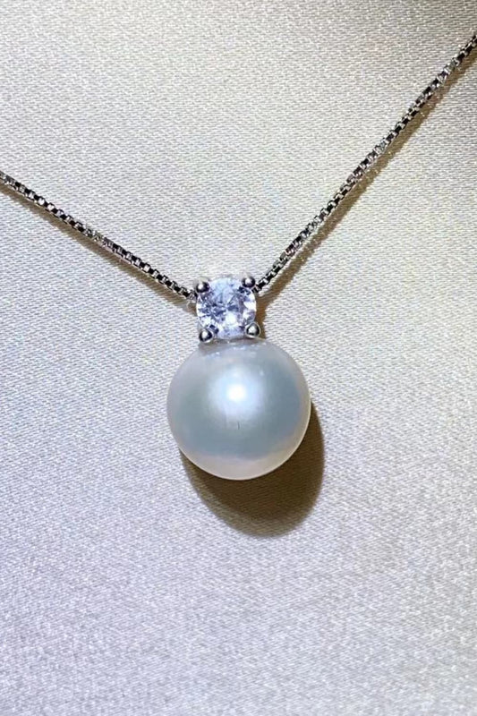 Freshwater Pearl Necklace – 925 Sterling Silver Elegant Pendant for Women