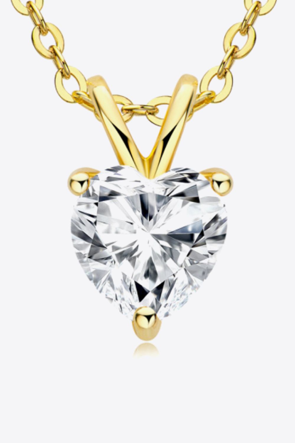 Heart-Shaped Moissanite Pendant Necklace – 1 Carat