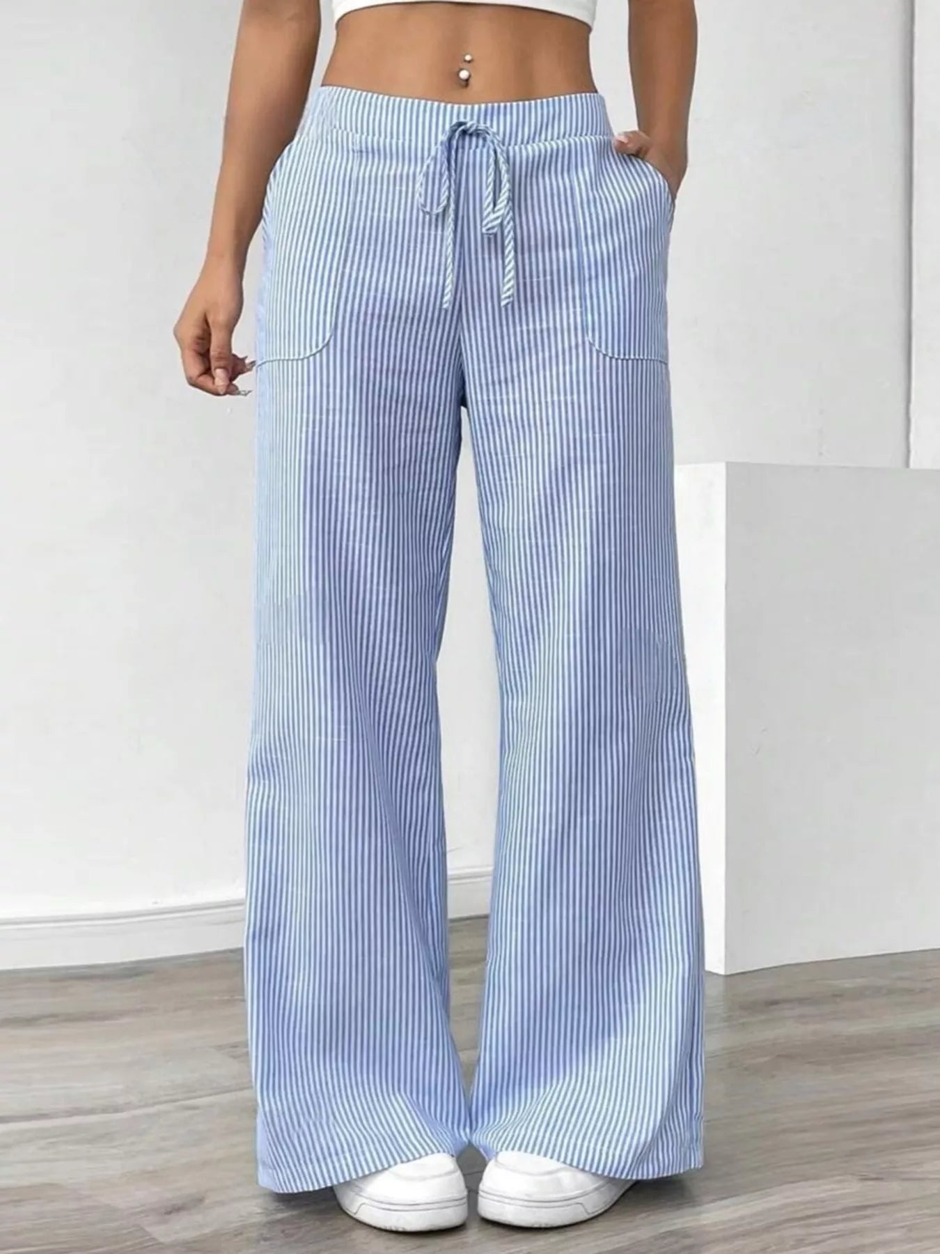 Striped Wide Leg Pants