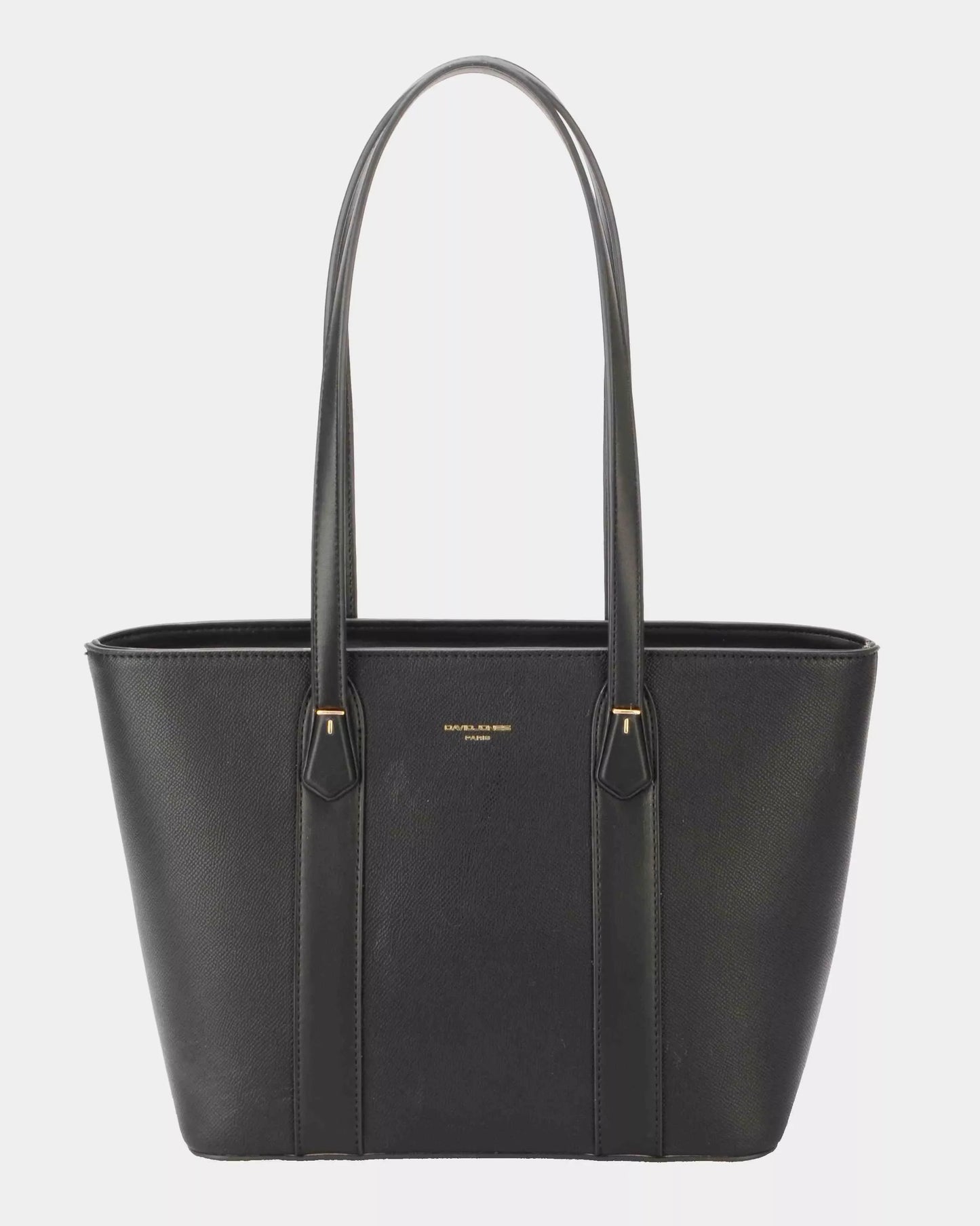 Leather Tote Bag with Gold Hardware