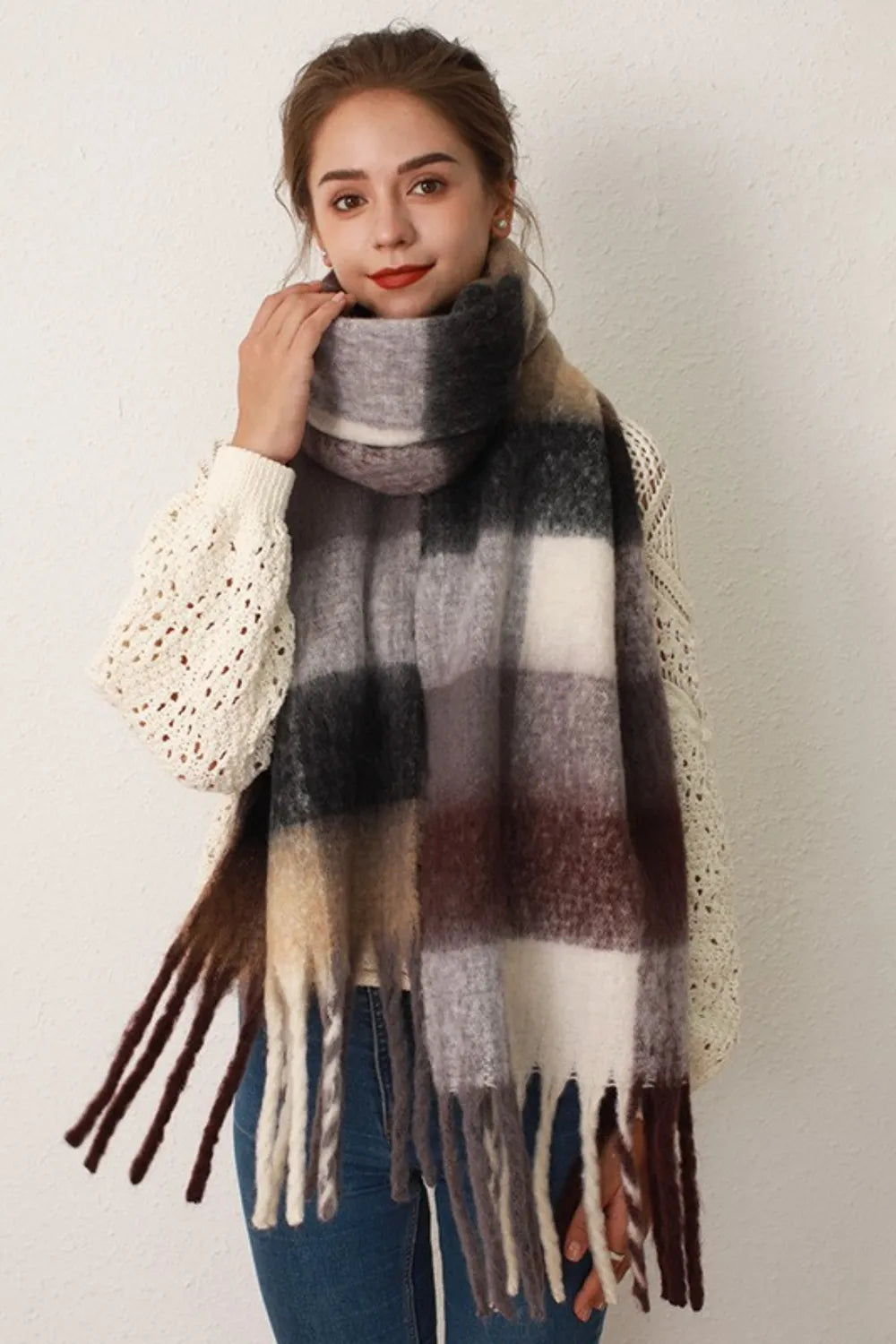 Cozy Confidence Thermal Plaid Scarf